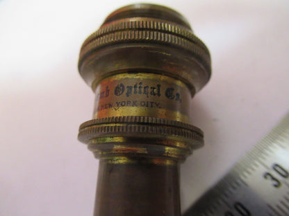 FOR PARTS BRASS OBJECTIVE ANTIQUE BAUSCH LOMB MICROSCOPE AS PICTURED 81-B-25