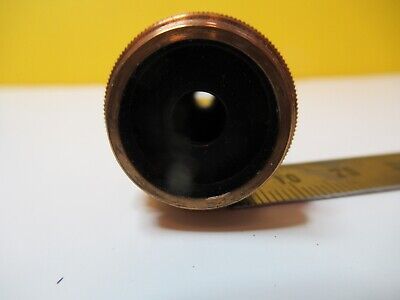 ANTIQUE OBJECTIVE BRASS LEITZ 1/12 OPTICS MICROSCOPE PART AS PICTURED &14-C-26