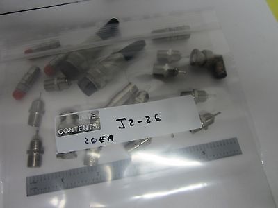 LOT 20 EA RF FREQUENCY CABLE CONNECTOR TYPES AS IS BIN#J2-26