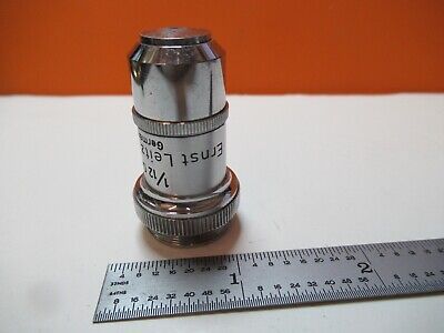 ANTIQUE OBJECTIVE LEITZ 100X /170 OPTICS MICROSCOPE PART AS PICTURED &16-B-75