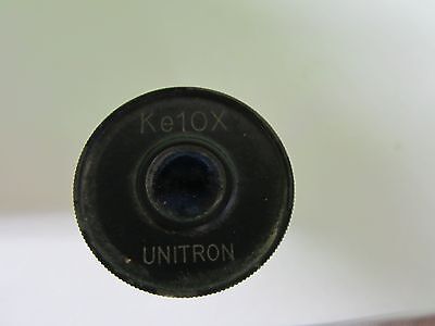 OPTICAL MICROSCOPE PART UNITRON EYEPIECE Ke10X OPTICS BIN#43-09