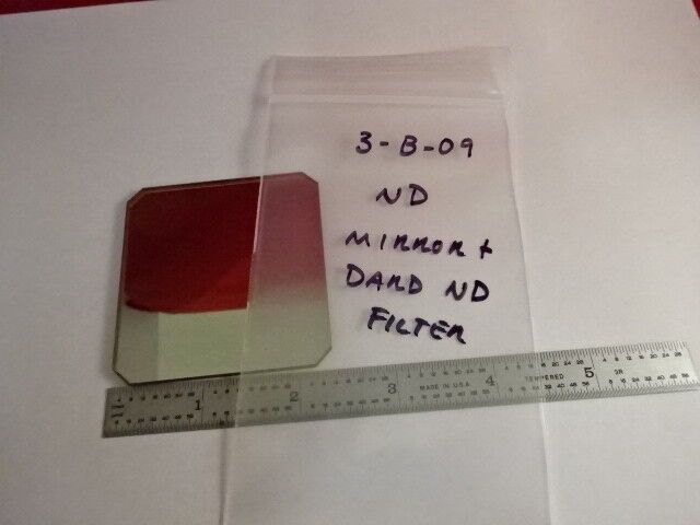 OPTICAL ND NEUTRAL DENSITY FILTER VERY DARK OPTICS OR MIRROR AS PICTURED &3-B-09