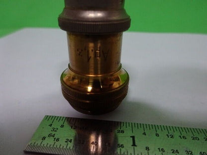 MICROSCOPE PART OBJECTIVE 1/12 ANTIQUE SEIBERT GERMANY OPTICS AS IS #AQ-A-07