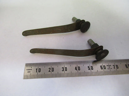 ANTIQUE SPENCER AO PAIR CLIPS MICROSCOPE PART AS PICTURED F4-B-21