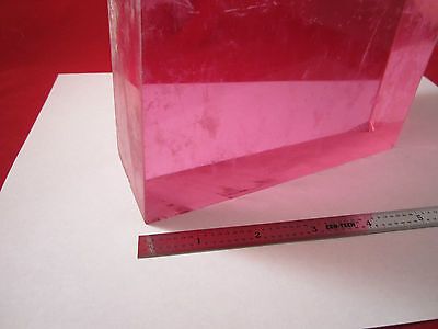 OPTICAL GLASS PINK BLOCK HEAVY OPTICS NEODYMIUM DOPED LASER  BIN-OPT