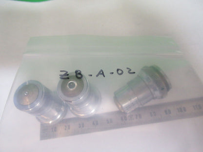 LOT SPENCER OBJECTIVE 10X 43X 97X MICROSCOPE PART OPTICS AS PICTURED AO #Z8-A-02