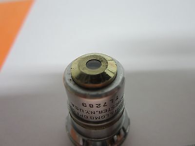 OPTICAL MICROSCOPE PART OBJECTIVE BAUSCH LOMB 10X OPTICS AS IS BIN#B3-F-6