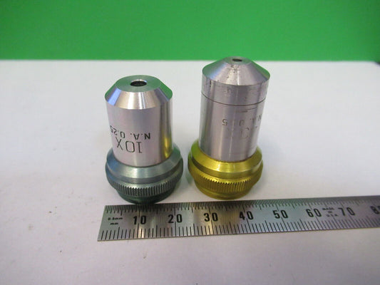 LOT 2 EA BAUSCH LOMB OBJECTIVES 10X 43X  MICROSCOPE PART AS PICTURED Z6-A-59