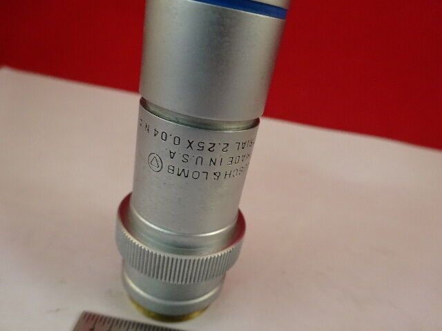 MICROSCOPE PART BAUSCH LOMB INDUSTRIAL OBJECTIVE 2.25X LWD OPTICS AS IS #Z1-A-05