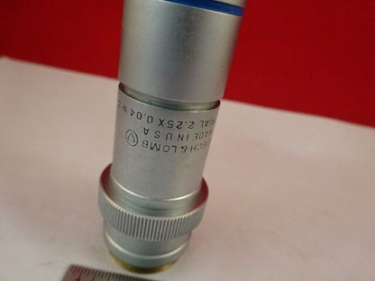 MICROSCOPE PART BAUSCH LOMB INDUSTRIAL OBJECTIVE 2.25X LWD OPTICS AS IS #Z1-A-05