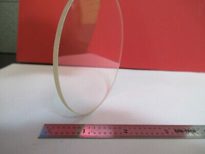 OPTICAL GLASS ROUND PLATE MICROSCOPE STAGE OPTICS PART AS PICTURED #B9-A-25