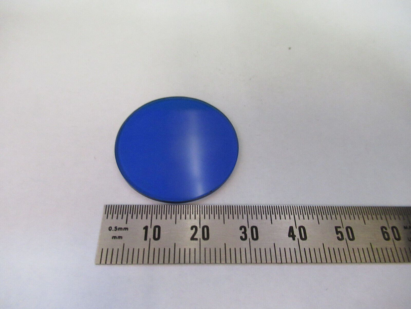 OPTICAL GLASS LEITZ BLUE FILTER MICROSCOPE PART OPTICS AS PICTURED #R1-A-57