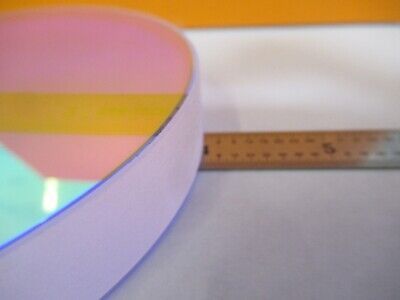 OPTICAL LARGE DICHROIC FUSED SILICA FLAT 4" OPTICS MIL SPEC AS PICTURED &8M-A-59