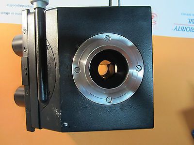 OPTICAL MICROSCOPE PART LEITZ WEZTLAR GERMANY TRINOCULAR HEAD OPTICS BIN#13