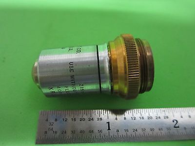 OPTICAL VINTAGE MICROSCOPE OBJECTIVE BAUSCH LOMB FLUORITE OPTICS BIN#40-81