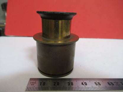 ANTIQUE BRASS EYEPIECE OCULAR LENS UK MICROSCOPE PART AS PICTURED F8-A-62