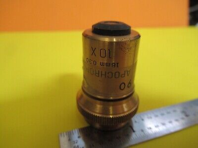 ANTIQUE BAUSCH LOMB BRASS OBJECTIVE 10X APO MICROSCOPE PART AS PICTURED FT-6-172