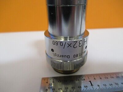 LEITZ QUARTZ UV OBJECTIVE H 32X INFINITY OPT MICROSCOPE PART AS PICTURED 8C-A-56