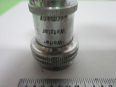 MICROSCOPE PART OBJECTIVE WOLFE WETZLAR GERMANY 45X OPTICS AS IS BIN#Q8-64