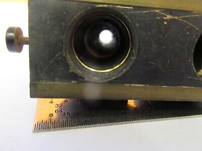 ANTIQUE BRASS STEREO OBJECTIVES OPTICS MICROSCOPE PART AS PICTURED &7B-B-80