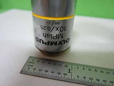 MICROSCOPE PART OBJECTIVE OLYMPUS 10X M PLAN INFINITY OPTICS AS IS BIN#T5-28