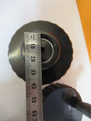 PAIR OF ALUMINUM KNOBS NIKON or ZEISS MICROSCOPE PART AS PICTURED #R5-A-69