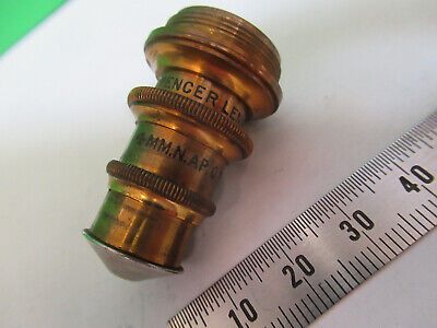 ANTIQUE BRASS SPENCER 62X LENS OBJECTIVE MICROSCOPE PART AS PICTURED &Z9-A-60