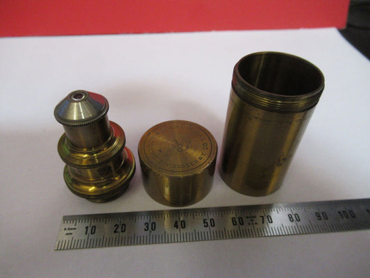 ANTIQUE BRASS BAUSCH LOMB OBJECTIVE  1/6 MICROSCOPE PART AS PICTURED G4-A-63