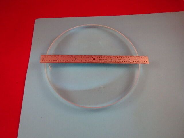 OPTICAL LARGE BI CONVEX LENS OPTICS AS PICTURED AS IS #27-A-08