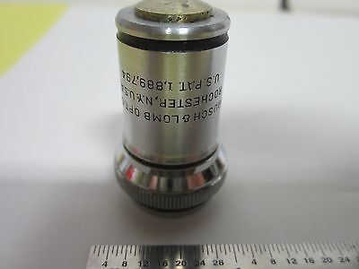 MICROSCOPE VINTAGE PART OPTICAL OBJECTIVE BAUSCH LOMB 97X OPTICS AS IS STK#E2-16