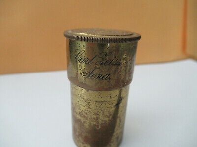 CARL ZEISS JENA 2.5mm EMPTY BRASS OBJECTIVE CAN MICROSCOPE AS PICTURED &F5-A-103