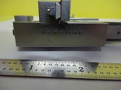 MICROSCOPE STAGE SPECIMEN MICROMETER GERMANY GREIFELDT WETZLAR OPTICS BIN#X3-30