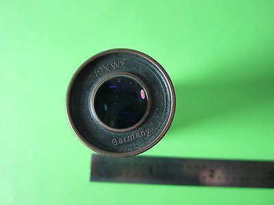 OPTICAL MICROSCOPE PART EYEPIECE GERMANY 10X WF VINTAGE OPTICS BIN#B5-39