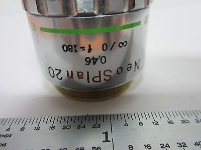 FOR PARTS OLYMPUS NEO SPLAN 20X OBJECTIVE MICROSCOPE OPTICS scratched BIN#J6-30