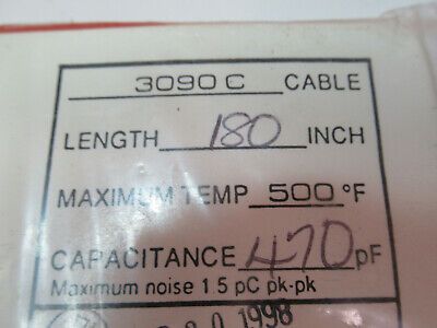 MEGGITT ENDEVCO LOW NOISE CABLE 3090C 180" inch for PIEZO SENSOR AS PIC #16-C-39