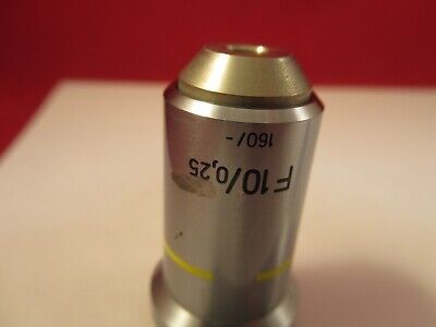 ZEISS GERMANY OBJECTIVE F 10X 460405 MICROSCOPE PART AS PICTURED &96-A-19