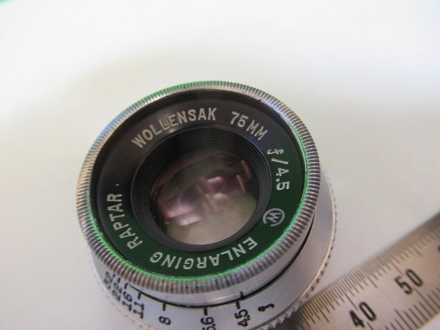 WOLLENSAK RAPTAR 75mm CAMERA LENS OPTICS MICROSCOPE PART AS PICTURED Q7-A-41