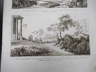 ANTIQUE ETCHING ITALIA ROME CIRCA 1810 GASPARD DUGHET PIETRO PARBONI AS PIC v