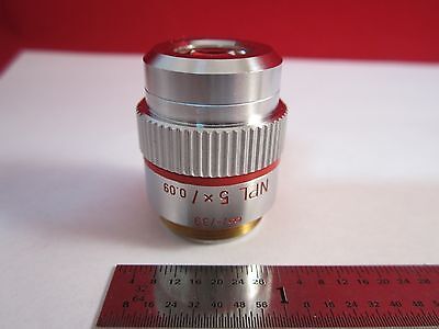 MICROSCOPE OBJECTIVE LEITZ WETZLAR GERMANY 5X  INFINITY OPTICS BIN#11-DT-S