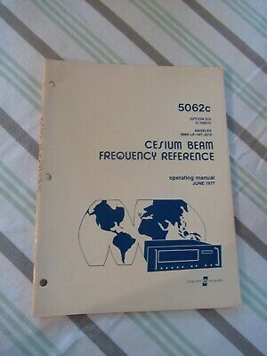 COLLECTABLE RARE HP HEWLETT PACKARD 5062C FREQUENCY STANDARD MANUAL 1977 &BIBLI