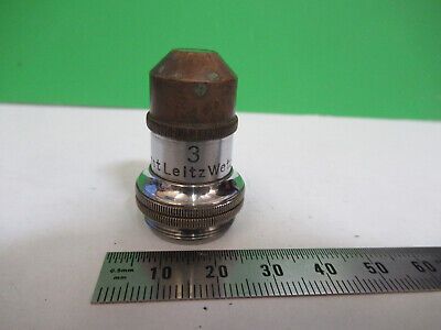 ANTIQUE BRASS ERNST LEITZ OBJECTIVE MICROSCOPE PART OPTICS AS PICTURED &z9-a-103