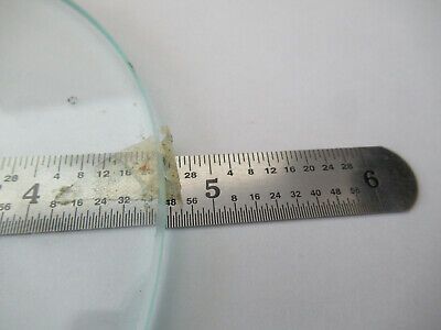 ROUND GLASS PLATE STAGE [dirty] MICROSCOPE PART AS PICTURED #F2-A-26