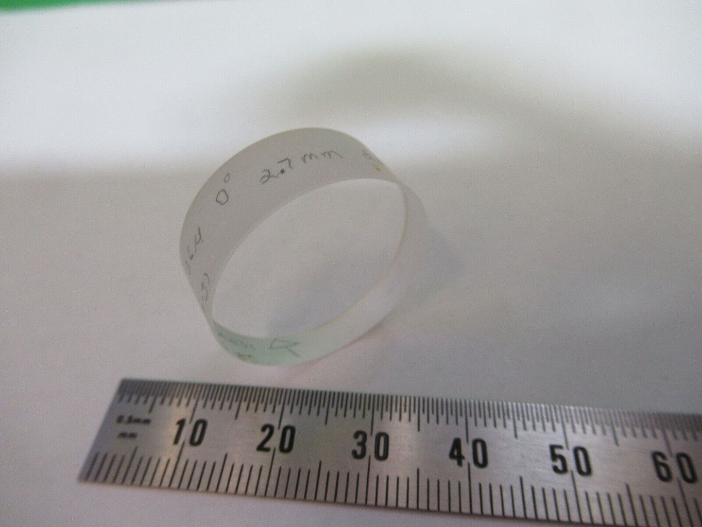 OPTICAL LENS COATED  1" DIAMETER .375" THICK LASER OPTICS AS PICTURED &Q5-B-02