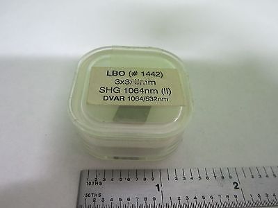 OPTICAL CSK NON LINEAR CRYSTAL NLO LBO TYPE 3x3x8 mm LASER OPTICS BIN#T1-28