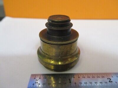 FOR PARTS ANTIQUE BRASS CONDENSER LENS UNKNOWN MICROSCOPE AS PICTURED &7B-B-07