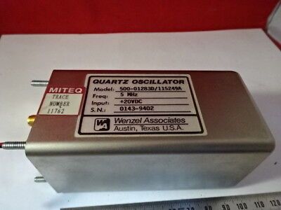 WENZEL MITEQ 5 MHz NIEDRIGES PHASENRAUSCH-QUARZOSZILLATOR-FREQUENZSTANDARD #6V-A-32