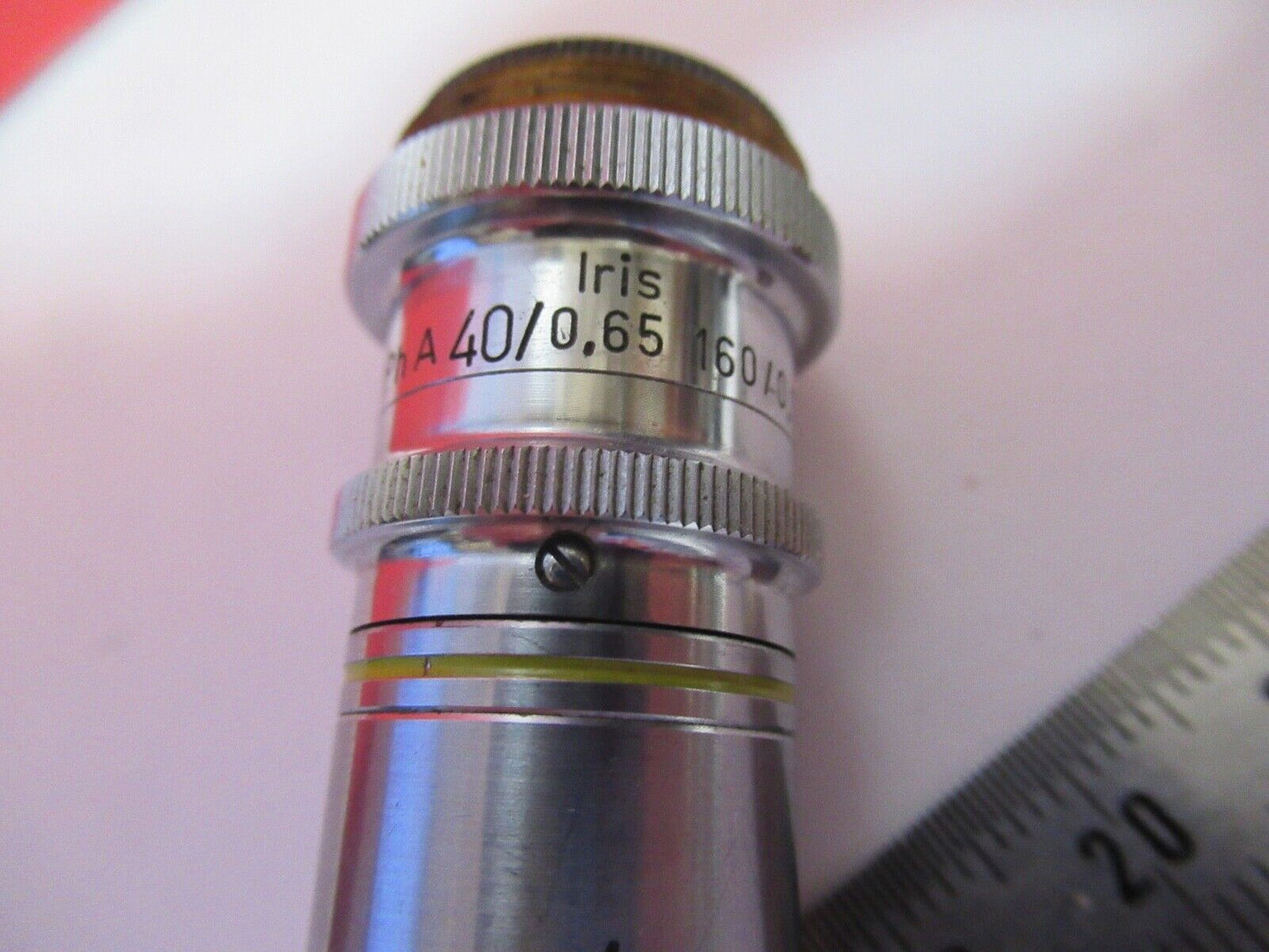 REICHERT AUSTRIA PH IRIS 40X /160 OBJECTIVE MICROSCOPE PART AS PICTURED Q2-37