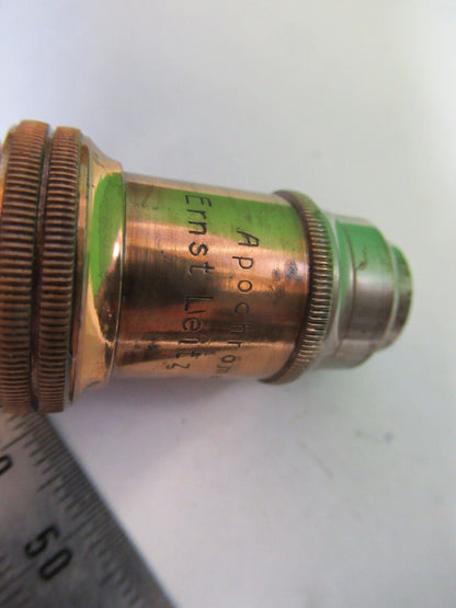 ANTIQUE LEITZ APO 8mm OBJECTIVE RARE MICROSCOPE PART AS PICTURED R2-B-23