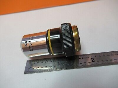 ZEISS GERMANY OBJECTIVE 10X /160 LENS MICROSCOPE PART AS PICTURED &4T-A-61