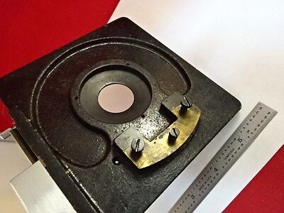 MICROSCOPE PART LEITZ WETZLAR GERMANY SPECIMEN TABLE MICROMETER AS IS #51-A-02